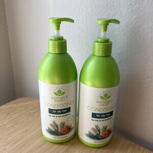 2 Nature's Gate Tea Tree Buckthorn Oily Hair Conditioner Vegan 18 oz ea
